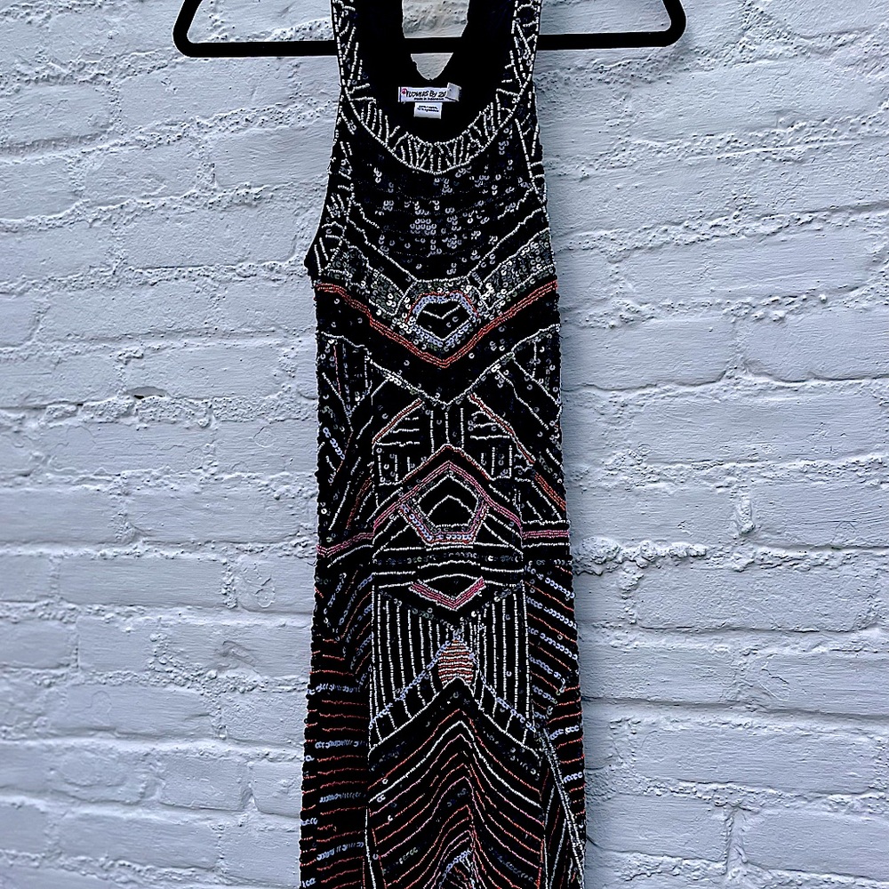 Girls multicolor short sequined dress